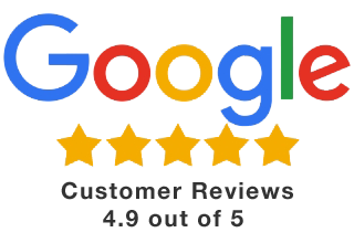 Google customer reviews, 4.9 out of 5
